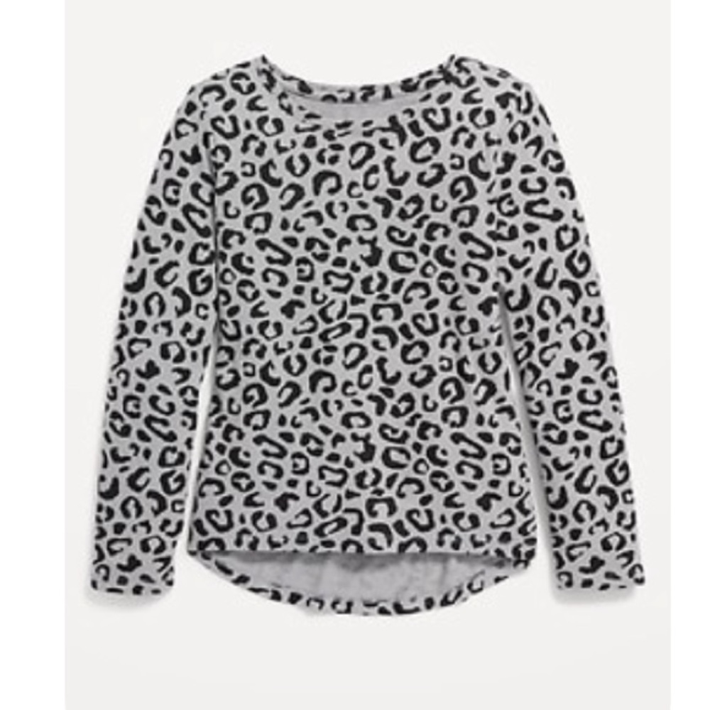 Soft long sleeve leopard girls sz M (7/8)